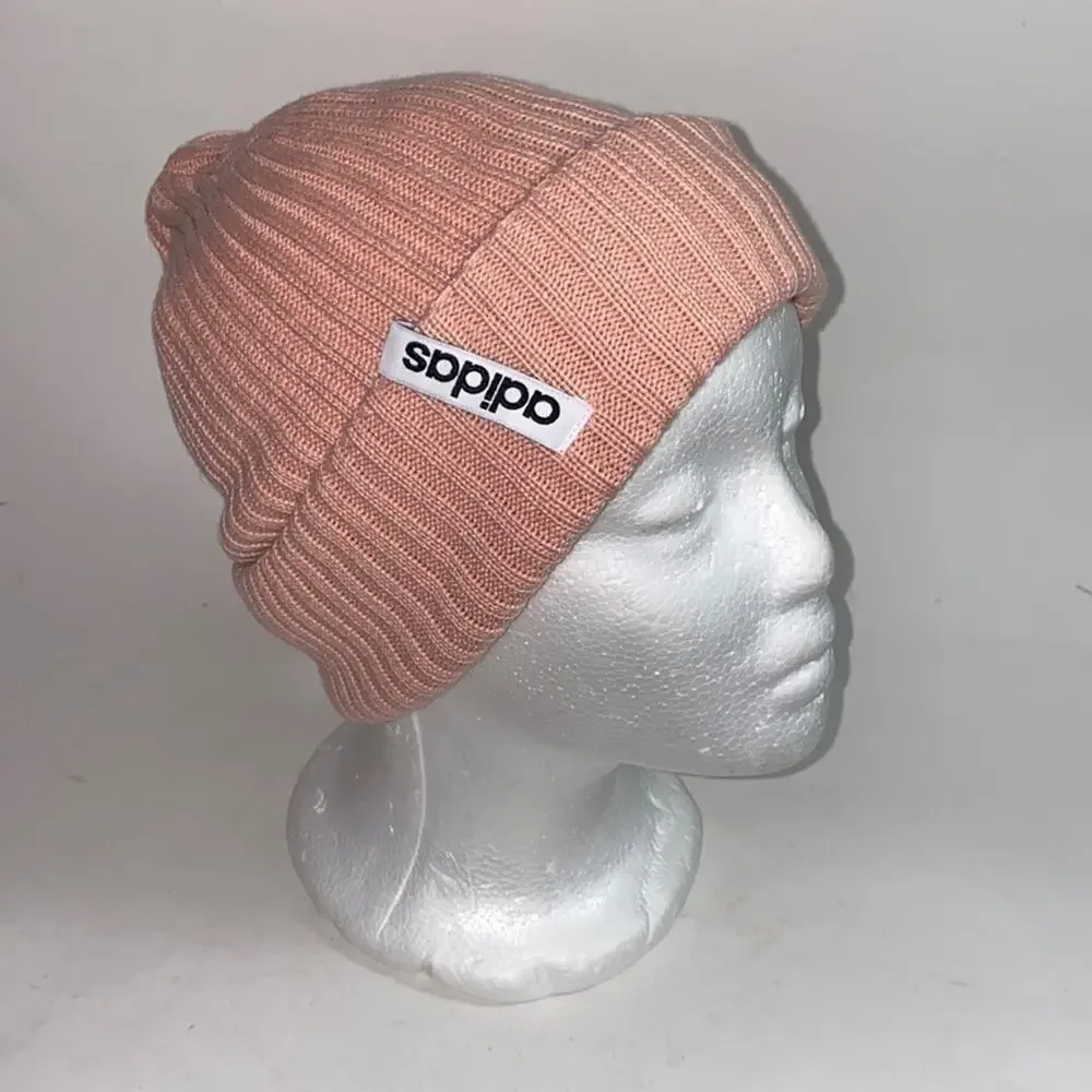 Adidas pink beanie